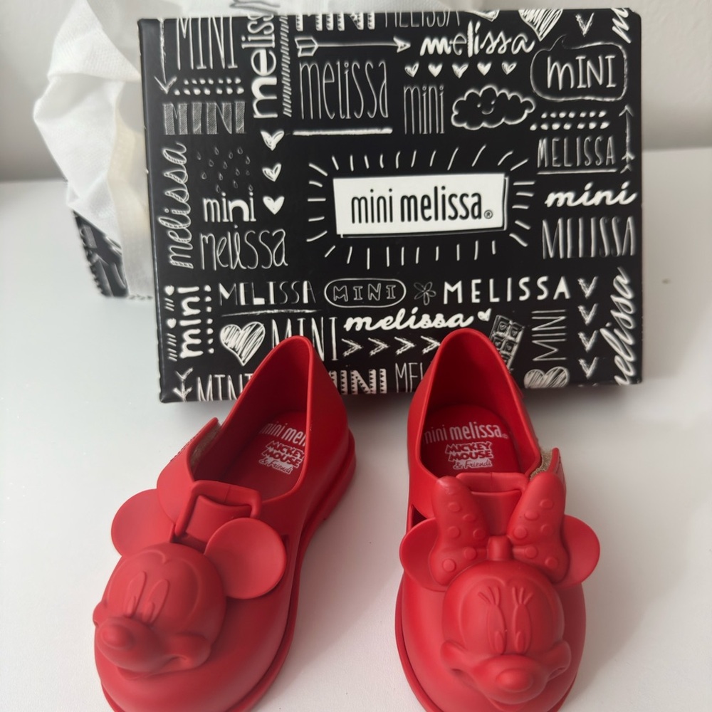 Melissa Kids Red Mickey Mouse Dress Shoes